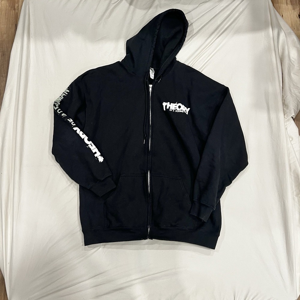 Theory of a Deadman Band Hoodie XL Black Heavy Blend Zip Up Medusa Graphic - Picture 2 of 8
